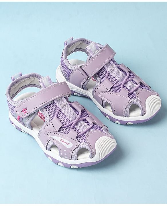 Cute Walk by Babyhug Velcro Closure Sandals With Lace Detailing - Pink