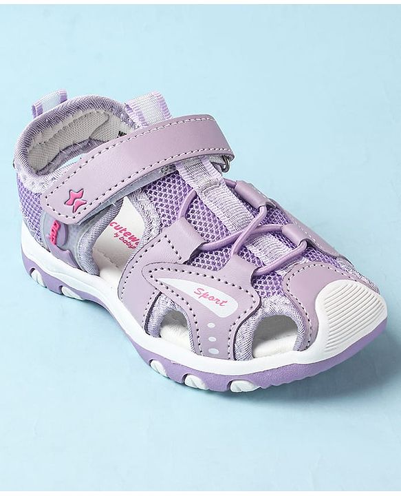 Cute Walk by Babyhug Velcro Closure Sandals With Lace Detailing - Pink