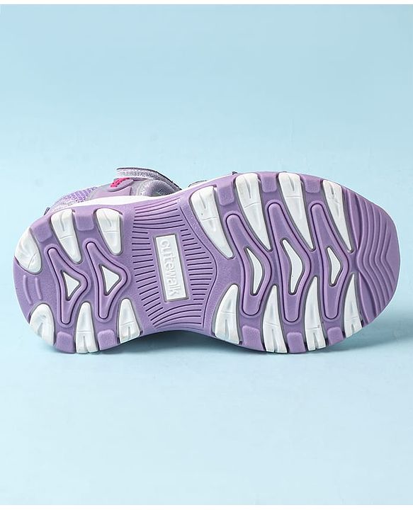 Cute Walk by Babyhug Velcro Closure Sandals With Lace Detailing - Pink