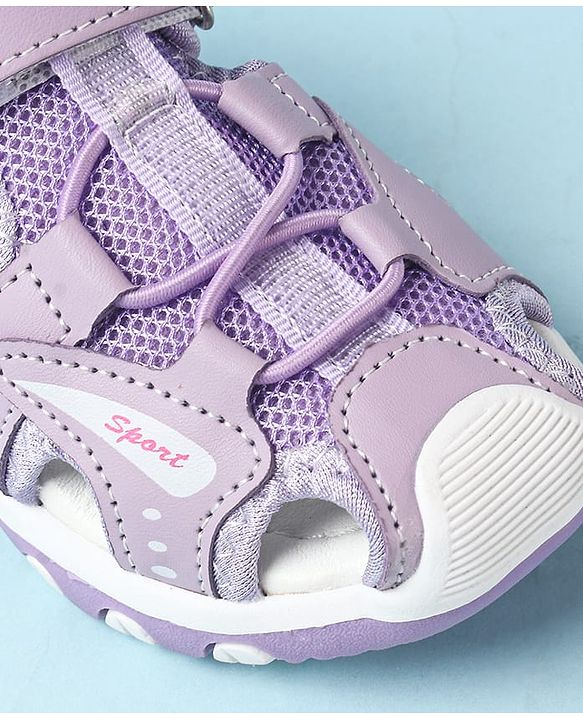 Cute Walk by Babyhug Velcro Closure Sandals With Lace Detailing - Pink