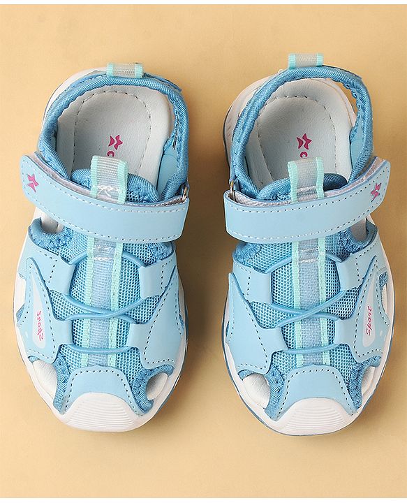 Cute Walk by Babyhug Velcro Closure Sandals With Lace Detailing - Pink