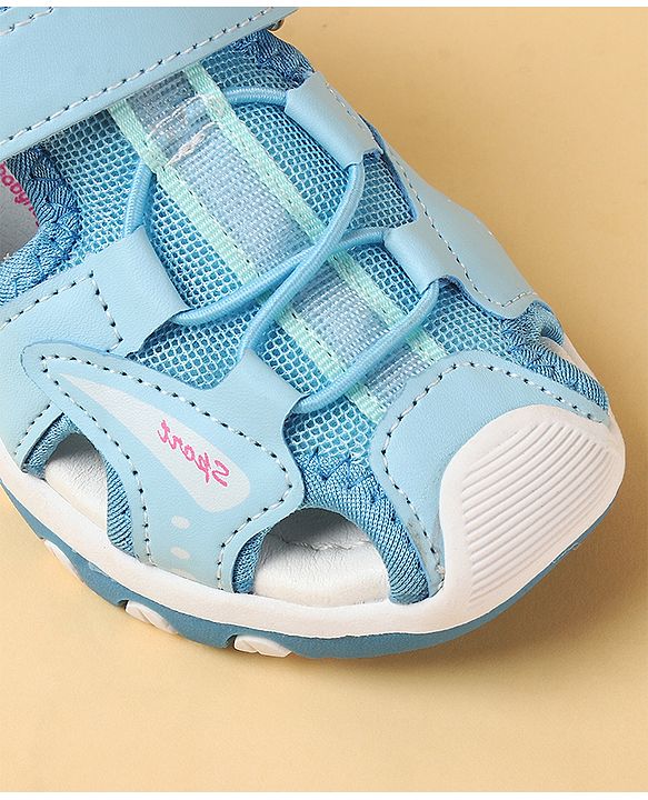 Cute Walk by Babyhug Velcro Closure Sandals With Lace Detailing - Pink