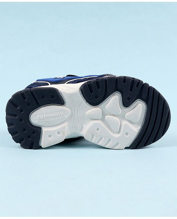 Cute Walk by Babyhug Sandals with Velcro Closure & Star Applique - Navy Blue
