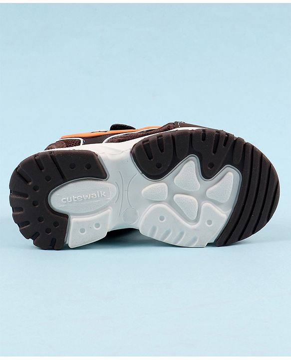Cute Walk by Babyhug Sandals with Velcro Closure & Star Applique - Navy Blue