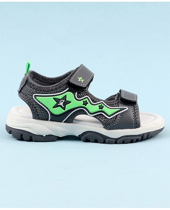 Cute Walk by Babyhug Sandals with Velcro Closure & Star Applique - Navy Blue