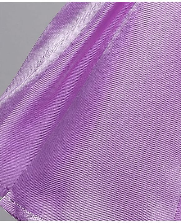 Babyhug Woven Sleeveless Party Dress With Floral Applique - Lavender