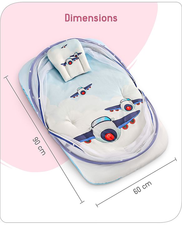 Babyhug Premium Aeroplane Theme Printed Super Saver Bedding Combo Set -White