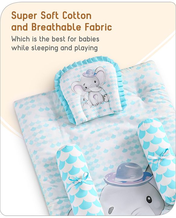 Babyhug Premium Aeroplane Theme Printed Super Saver Bedding Combo Set -White