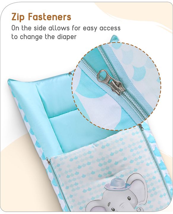 Babyhug Premium Aeroplane Theme Printed Super Saver Bedding Combo Set -White