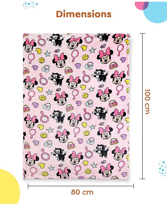 Babyhug Disney Mink Blanket Minnie Mouse Print - Pink