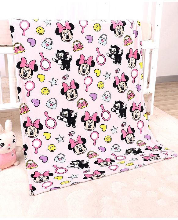 Babyhug Disney Mink Blanket Minnie Mouse Print - Pink