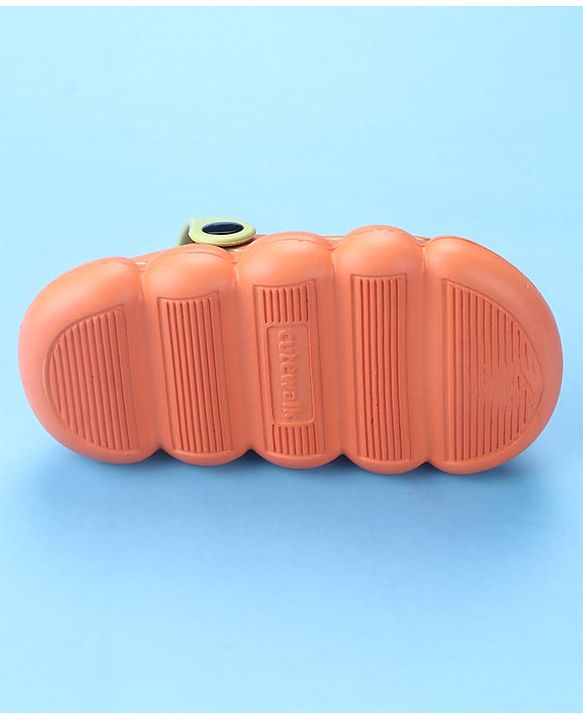 Cute Walk by Babyhug Clogs with Back Strap Space Theme Appliques - Orange