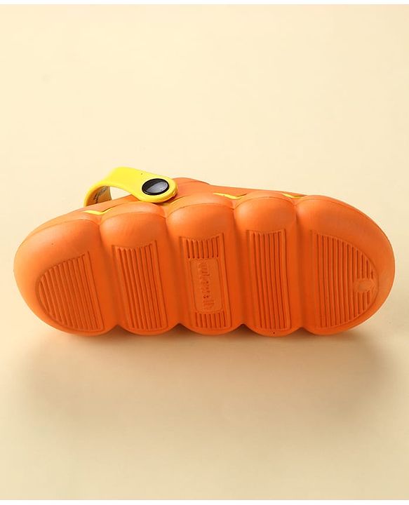 Cute Walk by Babyhug Backstrap Closure Clogs With Applique - Orange