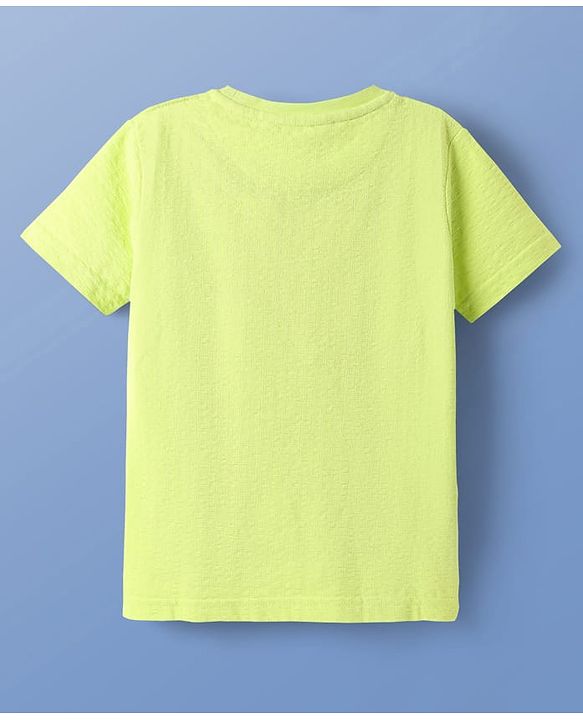 Pine Kids Knit Half Sleeves Solid T-Shirt & Shorts Co-Ord Set - Lime Green