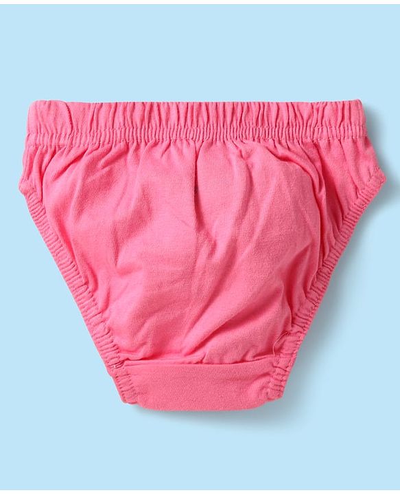 Babyhug 100% Cotton Knit Antibacterial Panties with Floral & Polka Dots Print Pack of 3 - Pink Lilac & White