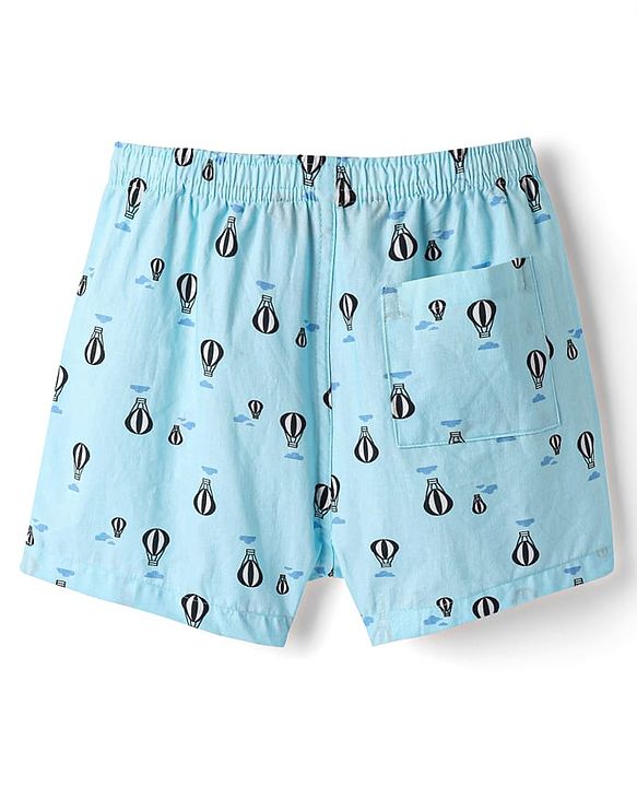 Pine Kids Cotton Knit Boxers with Hot Air Balloon & Bird Print Pack of 2 (Color May Vary)