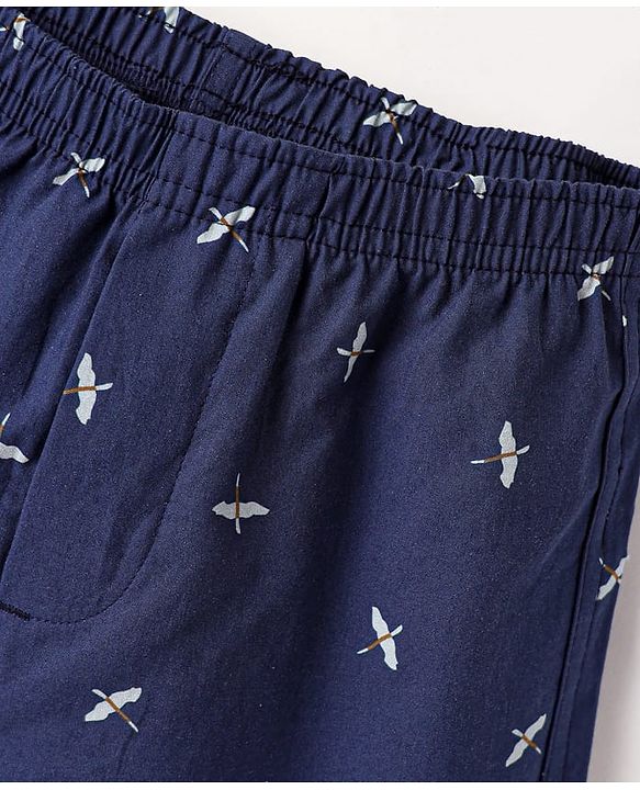 Pine Kids Cotton Knit Boxers with Hot Air Balloon & Bird Print Pack of 2 (Color May Vary)