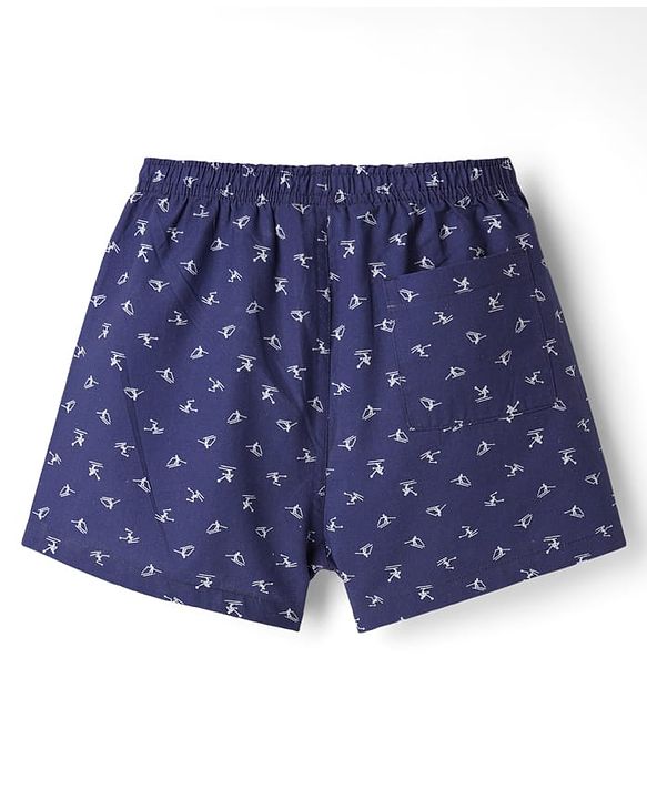 Pine Kids Cotton Woven Boxers With Animal Print Pack Of 2 (Colour May Vary)