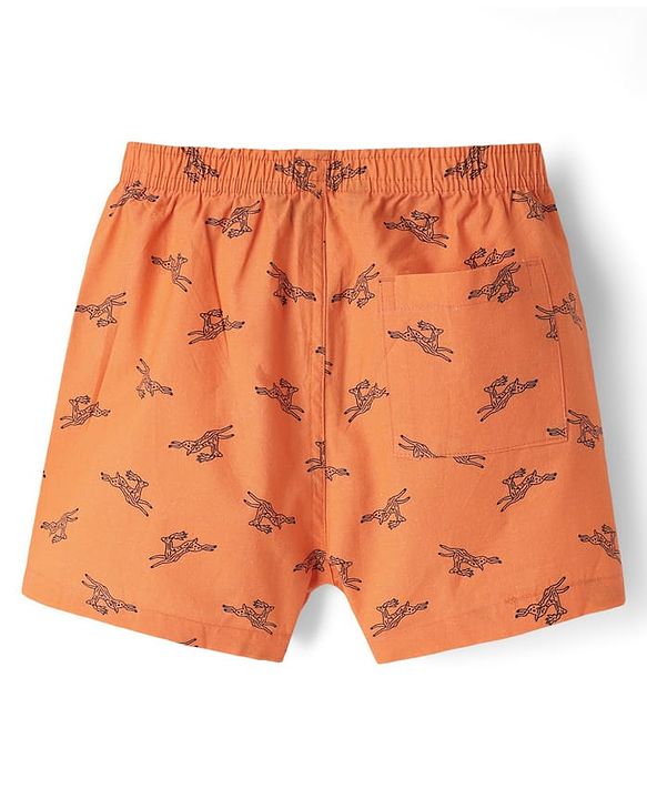 Pine Kids Cotton Woven Boxers With Animal Print Pack Of 2 (Colour May Vary)