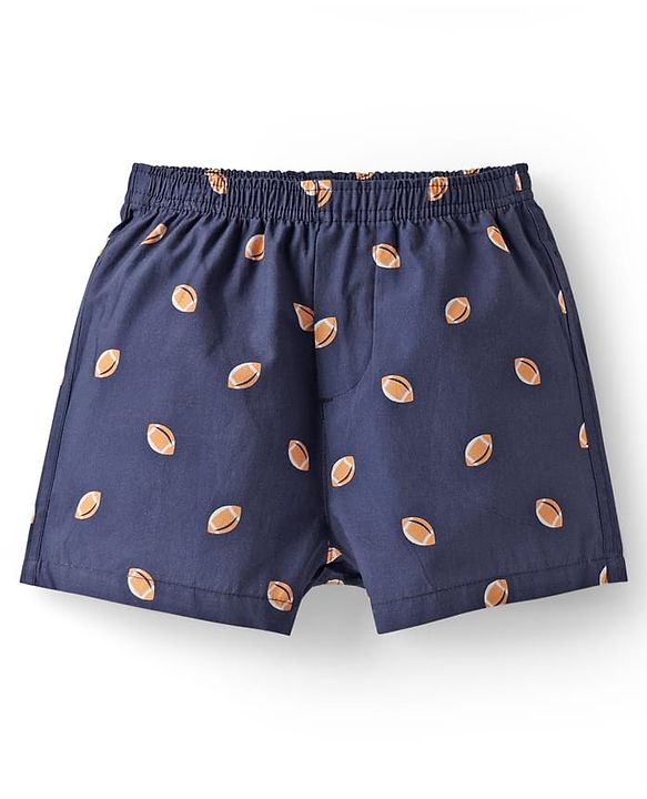 Pine Kids Cotton Woven Boxers With Ball & Bird Print Pack Of 2 (Colour May Vary)