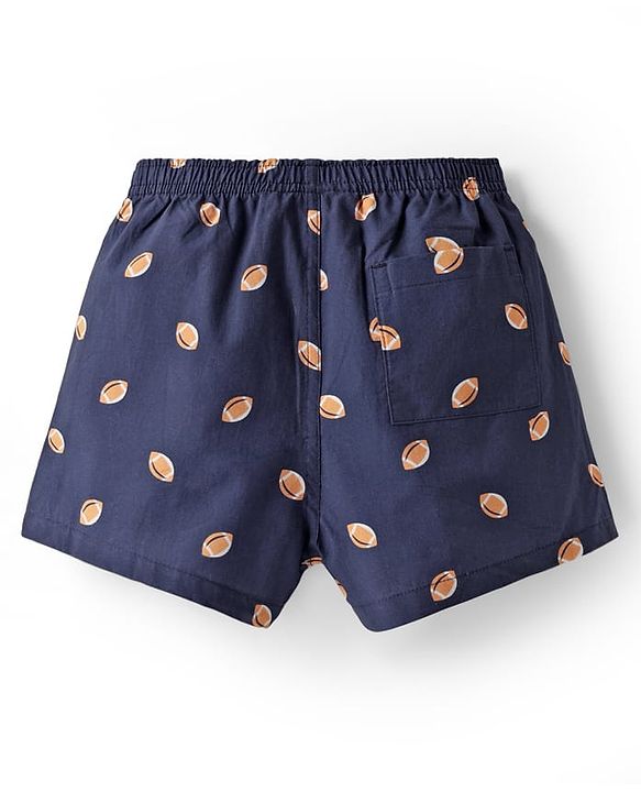Pine Kids Cotton Woven Boxers With Ball & Bird Print Pack Of 2 (Colour May Vary)