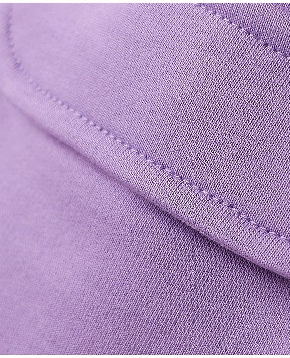 Pine Kids Looper Knit Mid Thigh Solid Colour Shorts - Lavender
