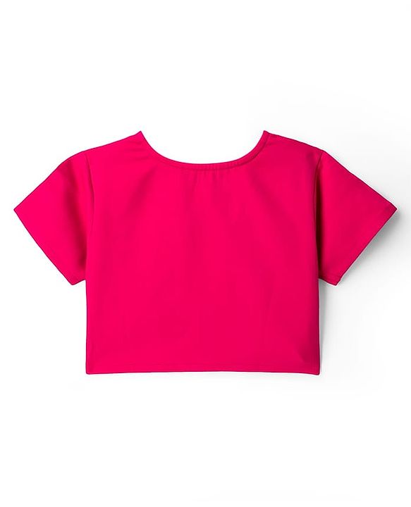 Pine Kids Woven Floral Printed Party Dress with Half Sleeves Jacket - Pink