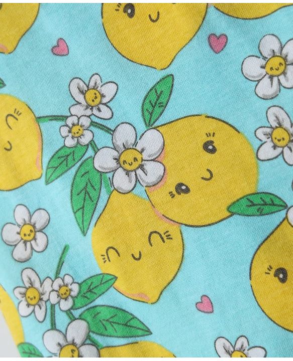 Babyhug 100% Cotton Single Jersey Knit Sleeveless Antibacterial Slips With Floral & Polka Dot Print Pack Of 3 - Pink Yellow & Light Blue