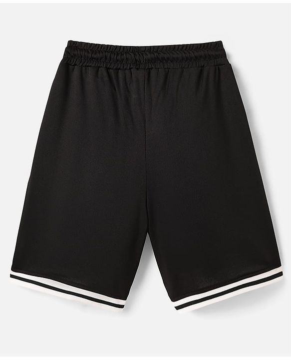 Pine Active Knee Length Solid Shorts - Black