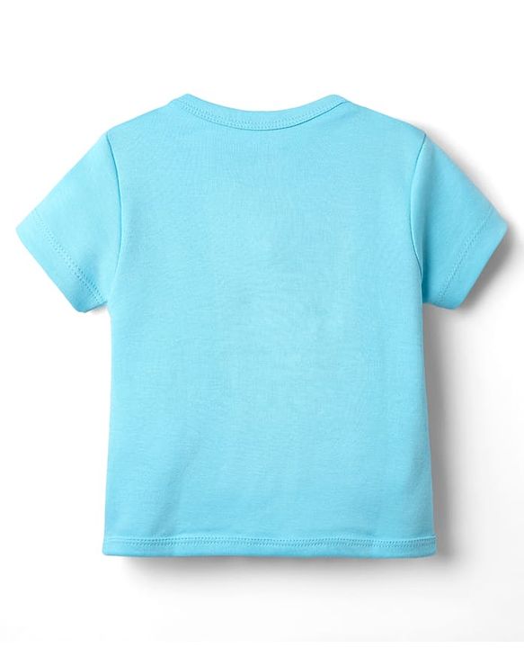 Babyhug 100% Cotton Knit Half Sleeves Animal & Star Printed Front Open jhablas Pack of 3 - Light Blue Orange & Yellow