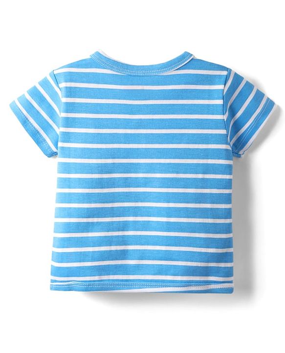Babyhug 100% Cotton Knit Half Sleeves Front Open Jhablas With Stripes & Animal Print Pack Of 3 - Red & Yellow
