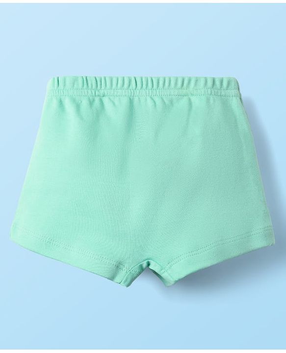 Babyhug Disney Single Jersey Knit Trunks With Mickey & Friends Graphics Pack of 3 - Yellow White & Sea Green