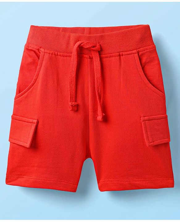 Babyhug Single Jersey Knit Half Sleeves T-Shirt & Shorts Set with Nautical Theme Print - Red