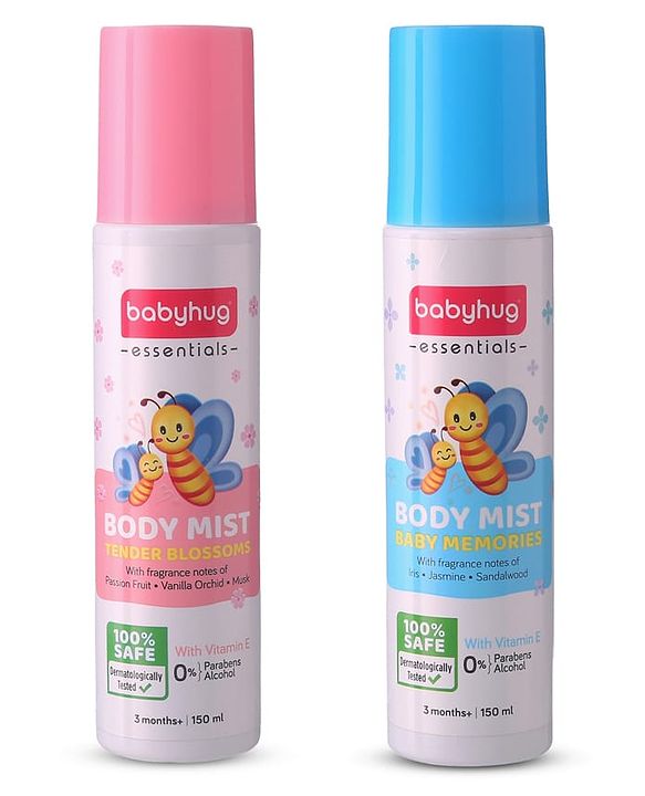 Babyhug Baby Memories Gentle Body Mist  150ml | Alcohol Free | Dermatologically Tested | Skin Friendly | Safe | Everyday Wear