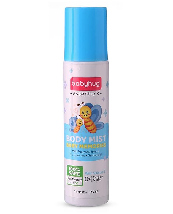 Babyhug Baby Memories Gentle Body Mist  150ml | Alcohol Free | Dermatologically Tested | Skin Friendly | Safe | Everyday Wear