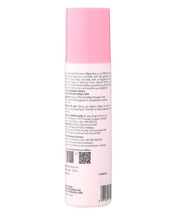 Babyhug Baby Memories Gentle Body Mist  150ml | Alcohol Free | Dermatologically Tested | Skin Friendly | Safe | Everyday Wear