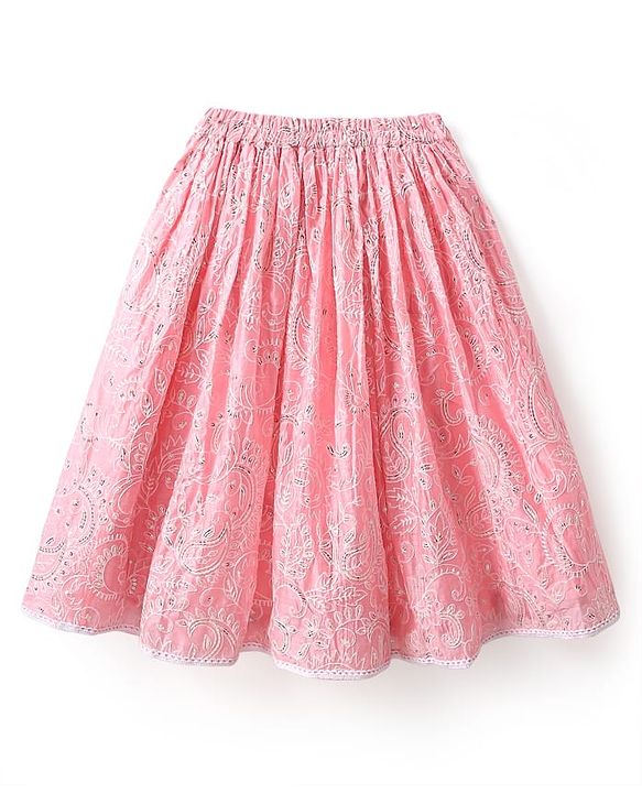 Babyhug Woven Embroidered Lehenga Choli Set With Full Sleeves Jacket - Pink
