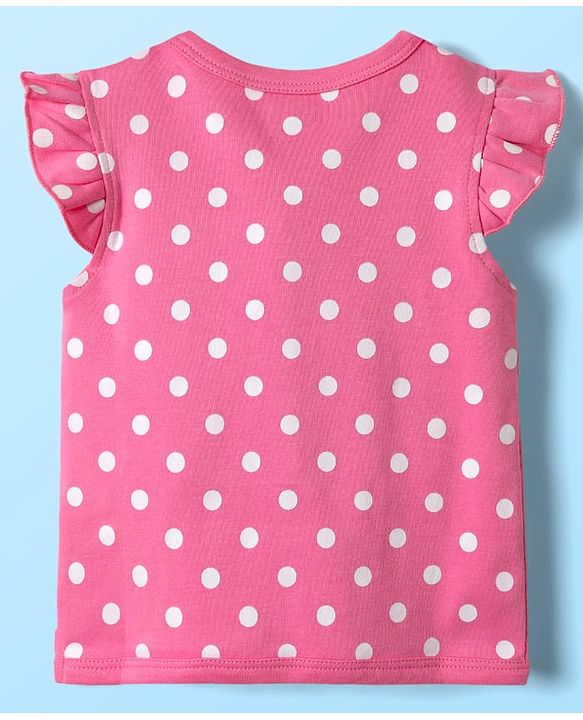 Babyhug 100% Cotton Knit Frill Sleeves Front Open jhablas with Tropical Theme & Polka Dots Print Pack of 3 - Pink Yellow & White