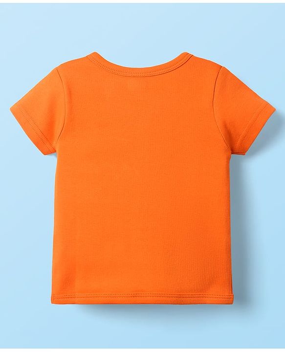 Babyhug 100% Cotton Interlock Knit Front Open Half Sleeves jhablas With Stripes & Animal Print Pack Of 3 - Blue Orange & White