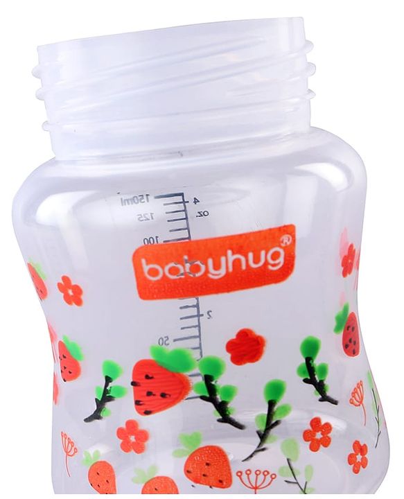Babyhug Wide Neck Feeding Bottle with Silicone Nipple Dino Print - 250ml| Microwave and Sterilizer Safe| BPA Free| Easy to Clean & Hygienic| Measuring Scale| Anti-colic| Leak Proof