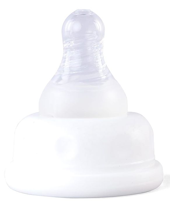 Babyhug Wide Neck Feeding Bottle with Silicone Nipple Dino Print - 250ml| Microwave and Sterilizer Safe| BPA Free| Easy to Clean & Hygienic| Measuring Scale| Anti-colic| Leak Proof