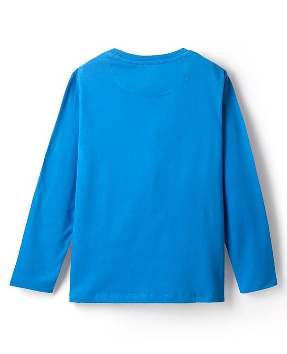 Pine Kids Disney Single Jersey Knit Full Sleeves Night Suit With Donald Duck Graphics - Blue