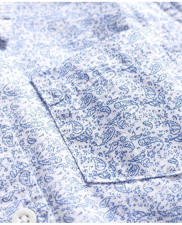 Babyhug Cotton Woven Full Sleeves Printed Shirt & Denim Jeans Set - Blue
