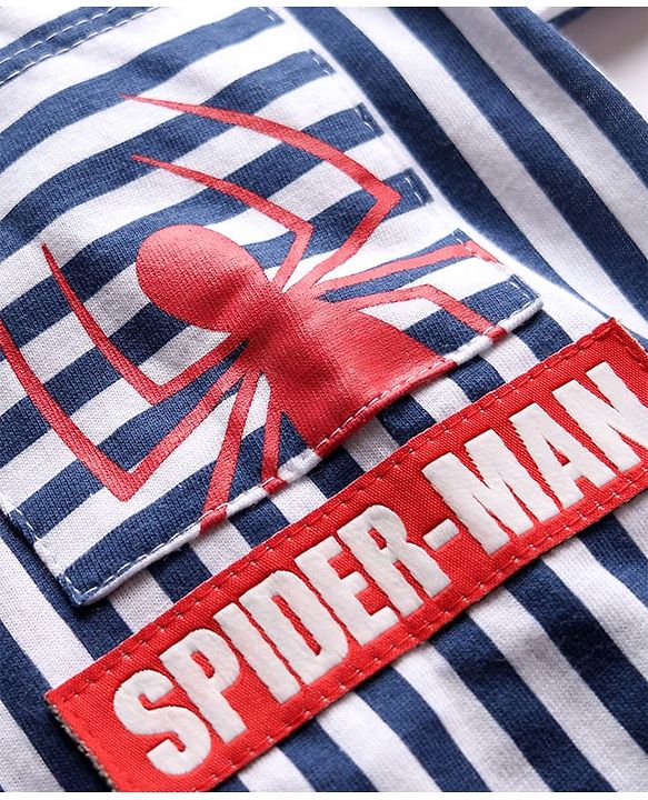 Pine Kids Marvel Cotton Woven Half Sleeves Shirt with Inner Tee  Spider Man Graphics - Multicolor