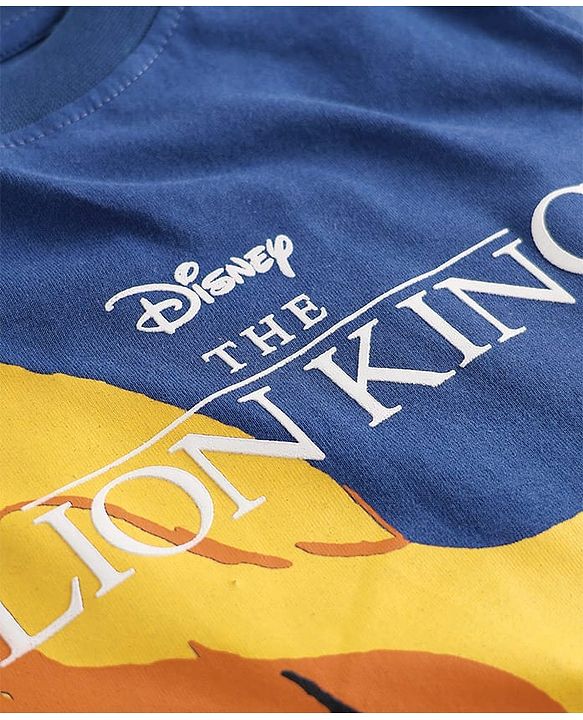 Pine Kids Disney Terry Knit Sleeveless Tank T-Shirt & Shorts Set With Lion King Graphics - Navy Blue