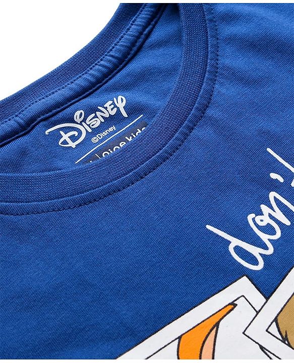 Pine Kids Disney Single Jersey Knit Half Sleeves Shorts Night Suit With Lion King Graphics - Navy Blue