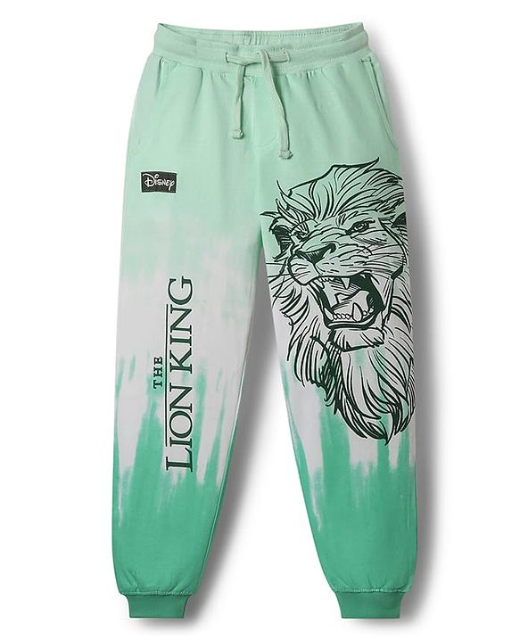 Pine Kids Disney 100% Cotton Full Length Lounge Pant With Lion King Graphics - Light Green