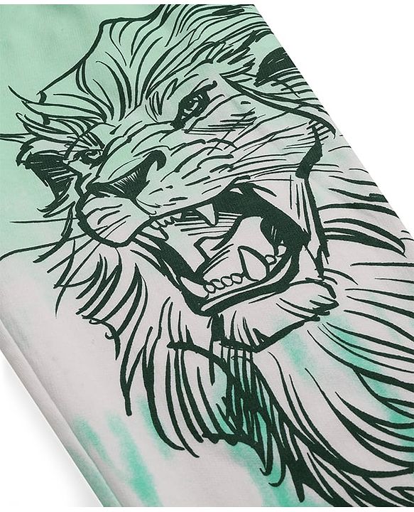 Pine Kids Disney 100% Cotton Full Length Lounge Pant With Lion King Graphics - Light Green
