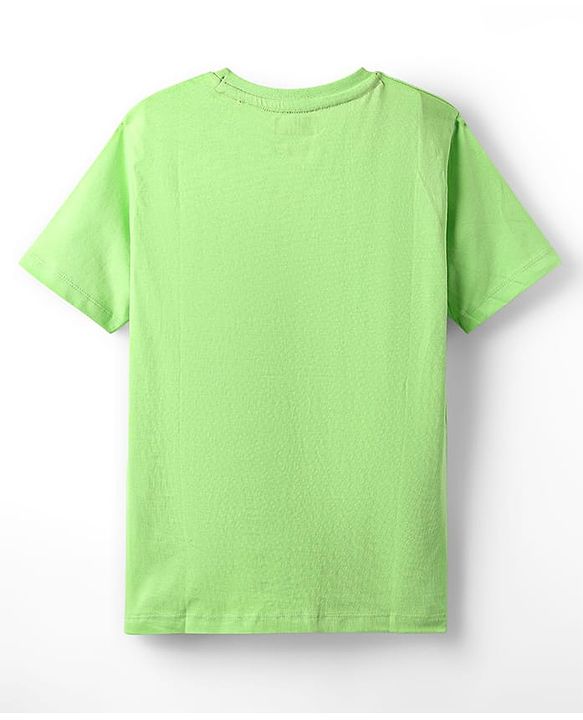 Pine Kids Marvel Single Jersey Knit Half Sleeve T-Shirt With Spider Man Graphics - Light Green