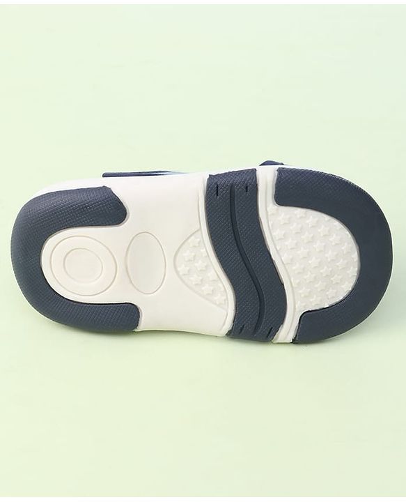 Cute Walk by Babyhug Sandals with Velcro Closure & Yatch Applique - Navy Blue